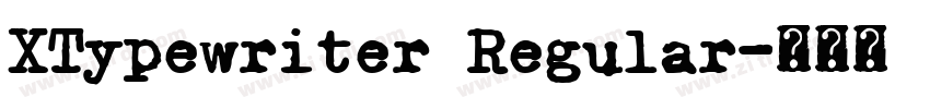 XTypewriter Regular字体转换